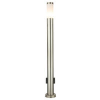 LED STEHLEUCHTE Silber Opal - Silberfarben, Metall (13.1/13.1/110cm)