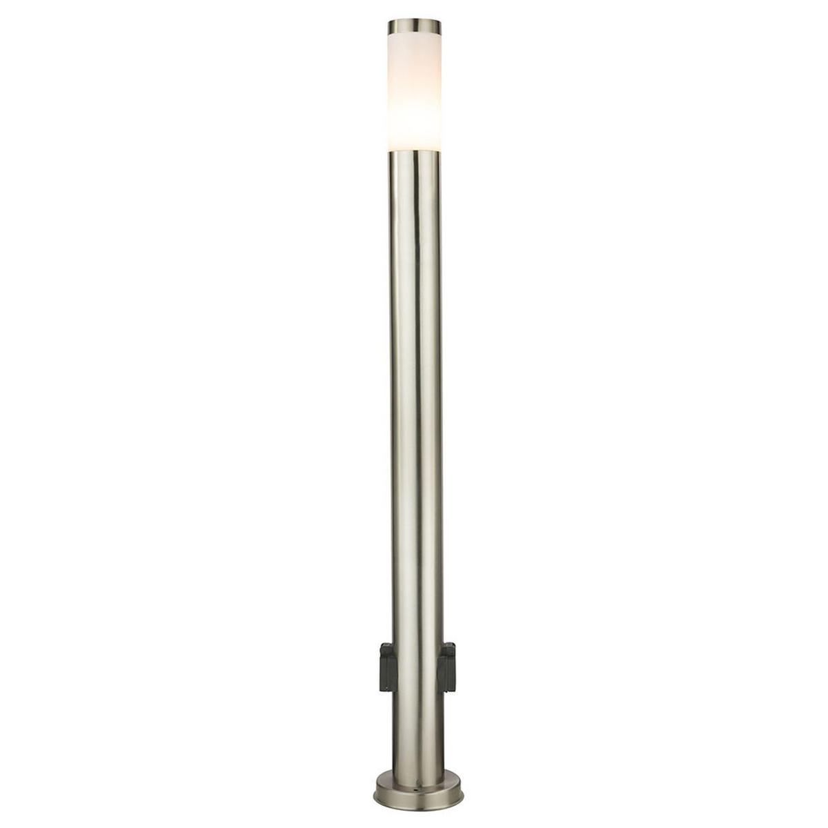WEGLEUCHTE Edelstahl Opal Silber 2er Set - Silberfarben, Metall (12.7/12.7/110cm) - Globo Lighting