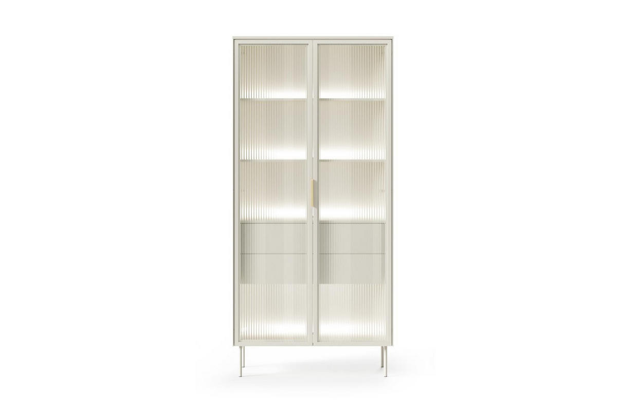 VITRINE Ilumi Kaschmir, mit LED - Kaschmir, Holzwerkstoff (92/195/39cm) - Bettso