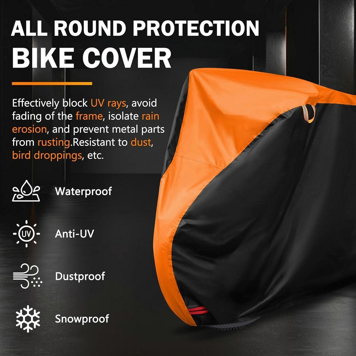 FAHRRADABDECKUNG aus 210T Oxford, wasserdicht - Multicolor, Textil (70/200/110cm)
