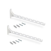 KLEIDERBÜGEL Jagmet für Kleiderschrank Jagmet, Stahl, Weiß lackiert 2er-set - Weiß, Metall (38cm) - EMUCA