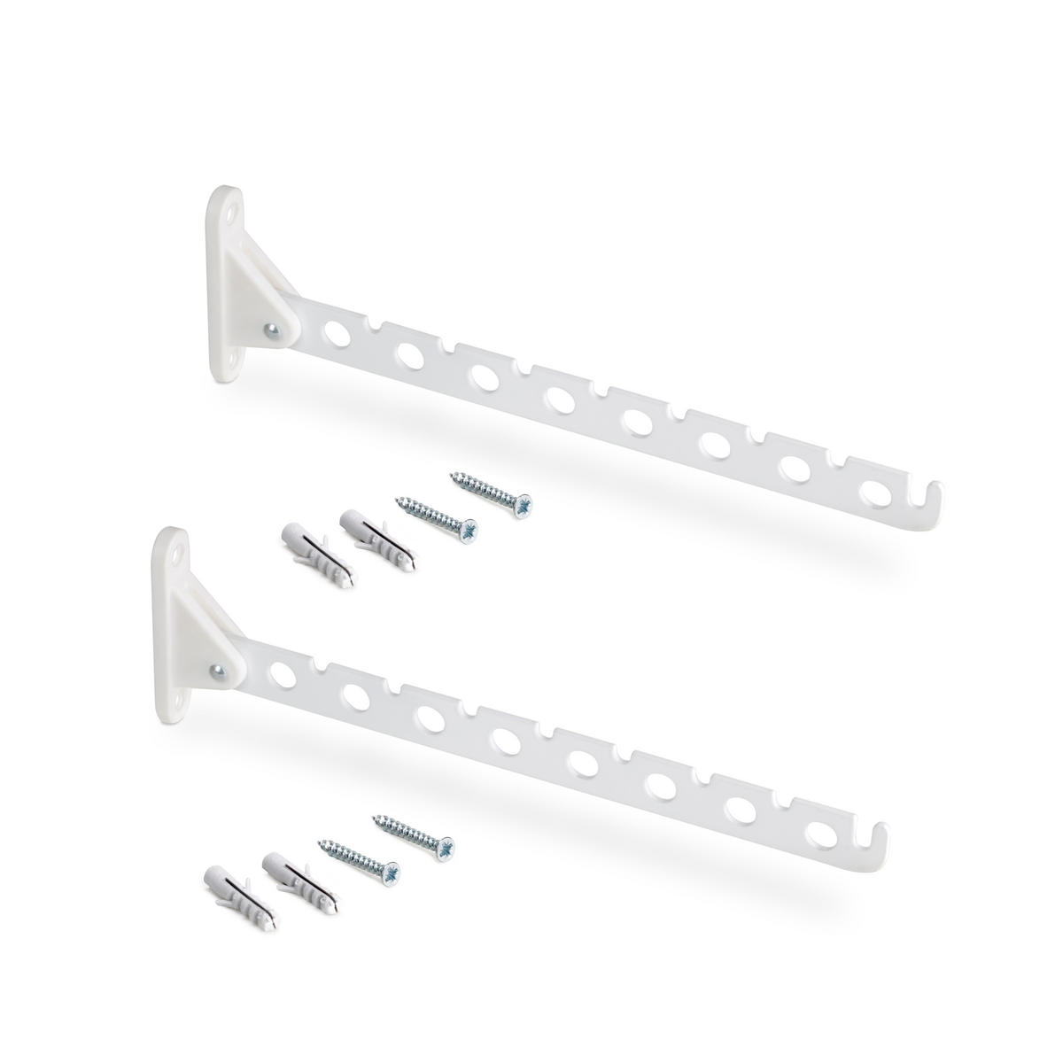KLEIDERBÜGEL Jagmet für Kleiderschrank Jagmet, Stahl, Weiß lackiert 2er-set - Weiß, Metall (38cm) - EMUCA