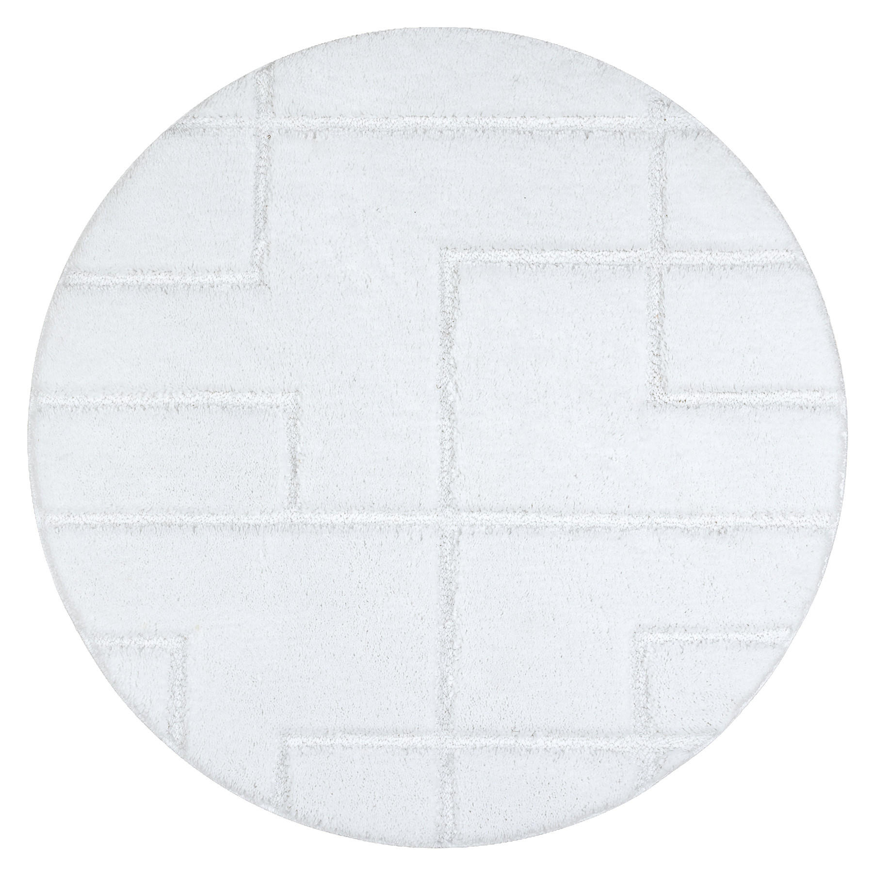 BADLÄUFER SUPREME Kreis 100 cm - Weiß, Textil (100/100cm) - rugsX