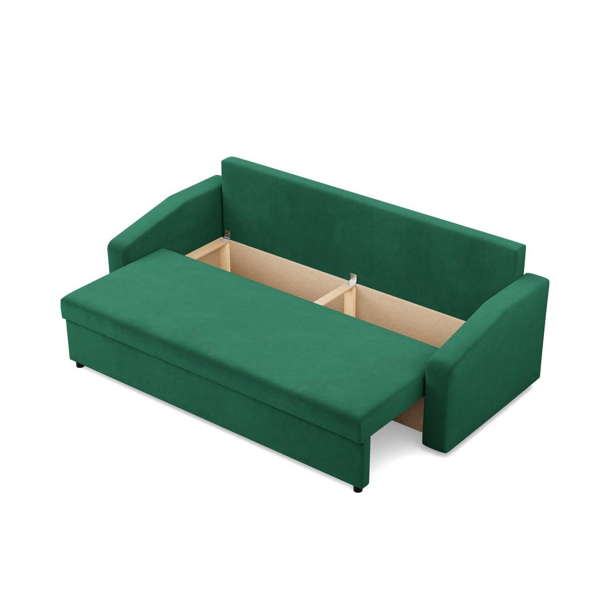 SOFA 3-SITZER MIT SCHLAFFUNKTION NEO, Dunkelgrün - Dunkelgrün, Textil (220/92/92cm) - Mebligo