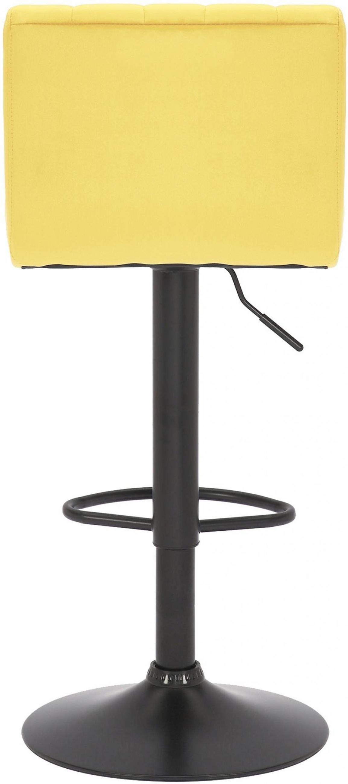 BARHOCKER Samt gelb - Gelb/Schwarz, Textil/Metall (41/87/49cm) - CLP