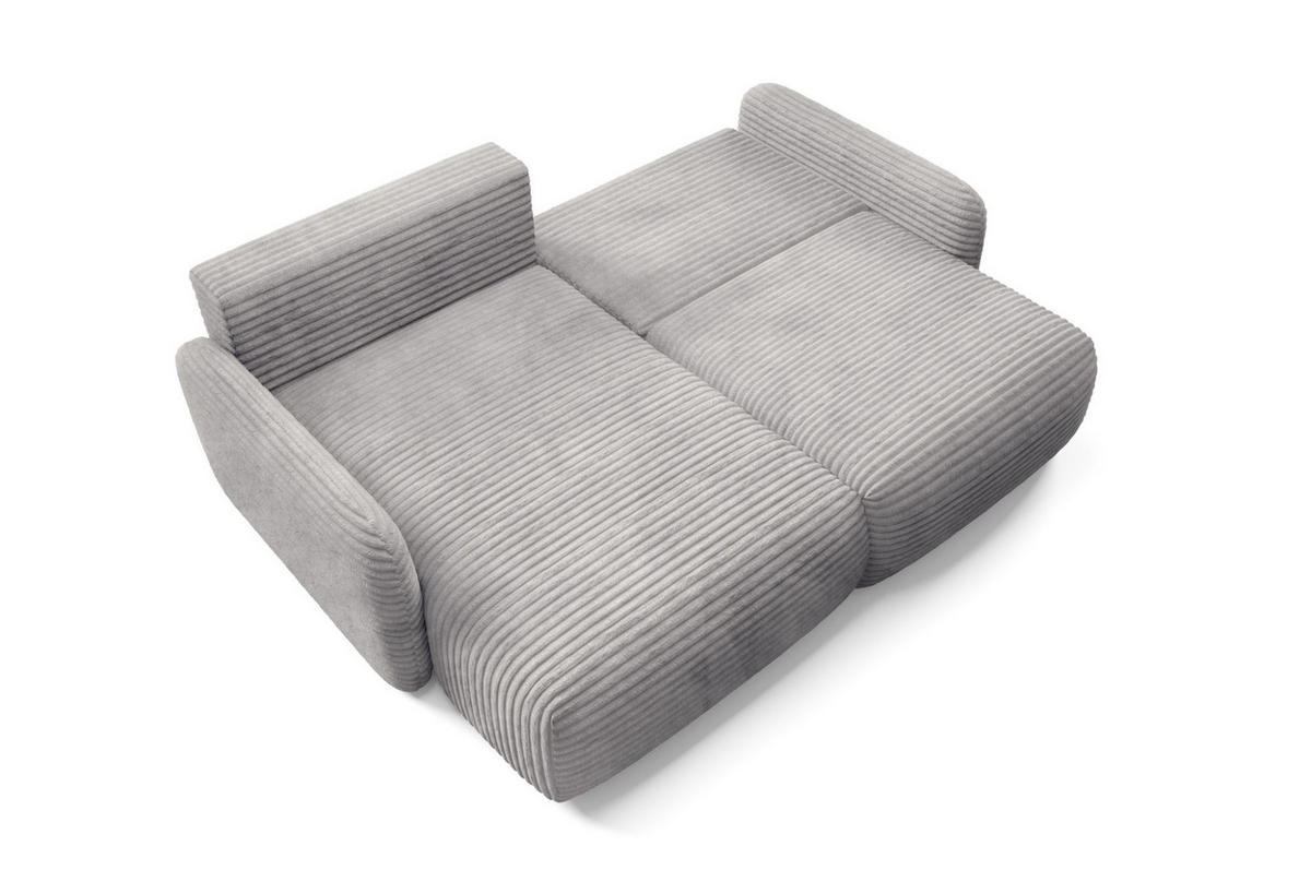 ECKSOFA Simone Mit Schlaffunktion - Grau, Holzwerkstoff/Textil (240/165cm) - Fun Möbel