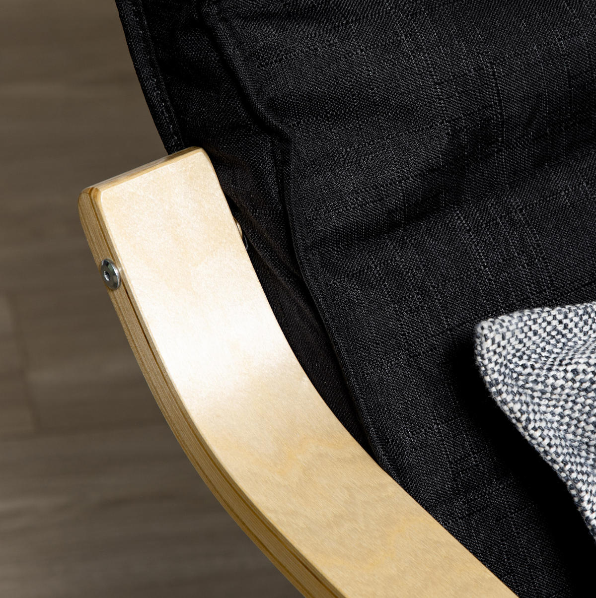 RELAX-SCHAUKELSTUHL 66,5/94/100 cm mit verstellbarem Fußteil in Schwarz - Schwarz, Textil (94/100/66.5cm) - BEAOK