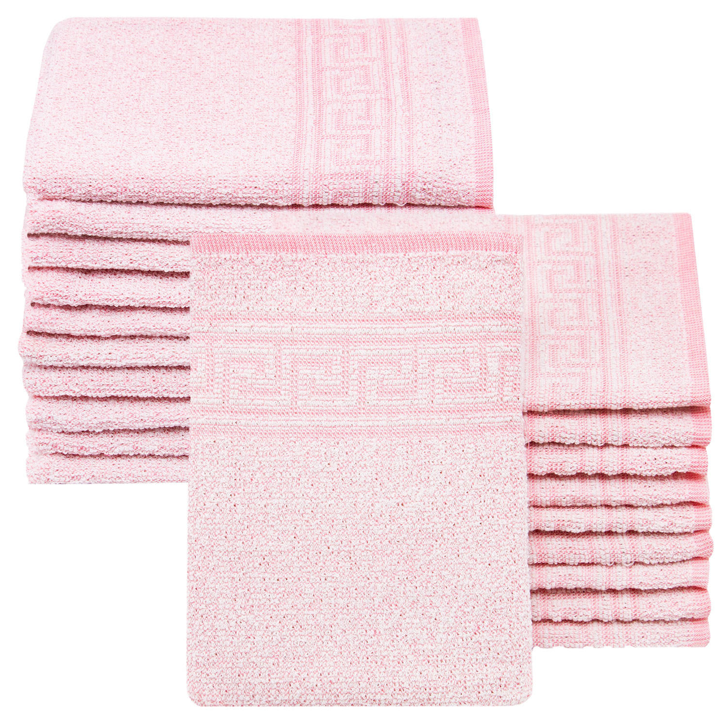 WASCHHANDSCHUH, 20er-Set, 16x22 cm, 80% Baumwolle, 20% Polyester, Rosa - Rosa, Naturmaterialien (16/22cm) - Zollner