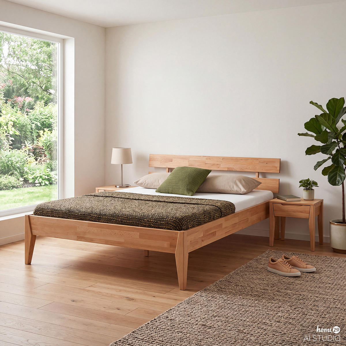 BETT - Massivholz - Kernbuche, Holz (140/200cm) - home24