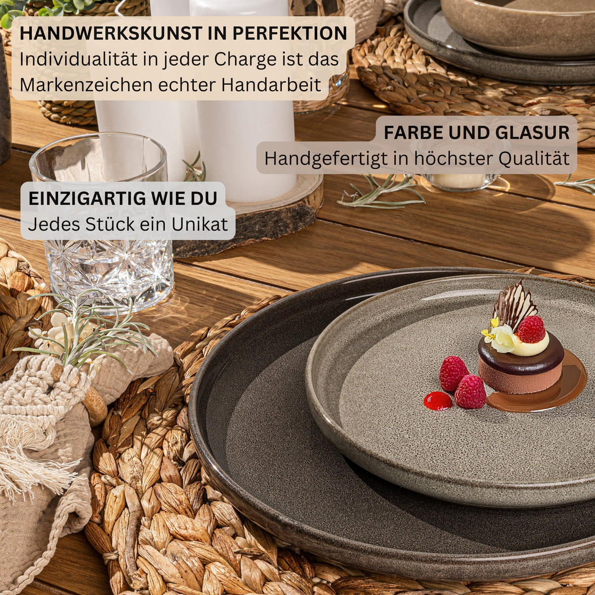 TAFELSERVICE KAIRO - 12 teilig aus Steingut - Multicolor, Keramik (38/34.5/38cm) - Sänger