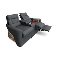KINOSESSEL Kinosessel Relax Grau - Dunkelgrau, Kunststoff (190/94/92cm)
