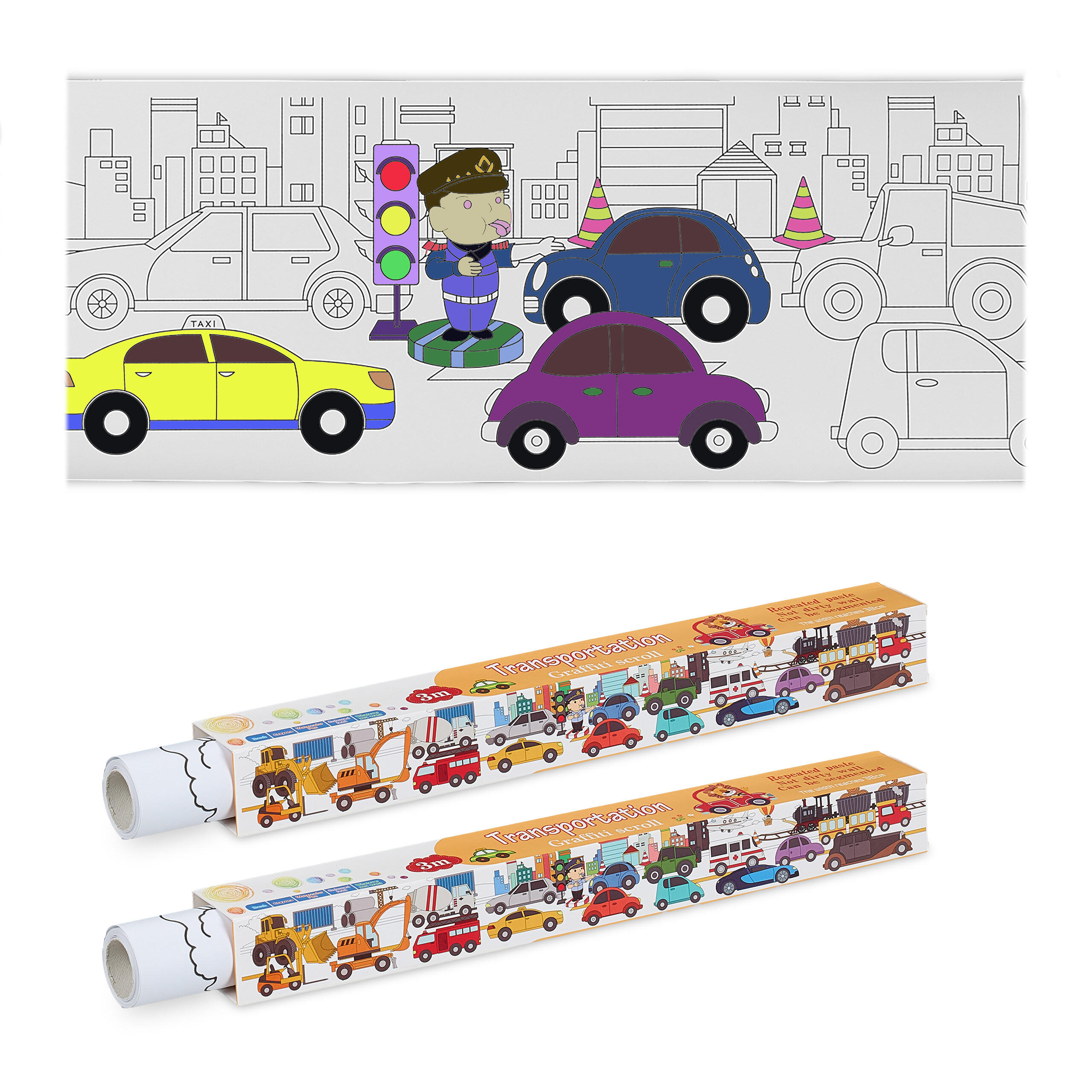 2XAUSMALTISCHDECKE - Multicolor, Papier (38/4/4cm) - Relaxdays