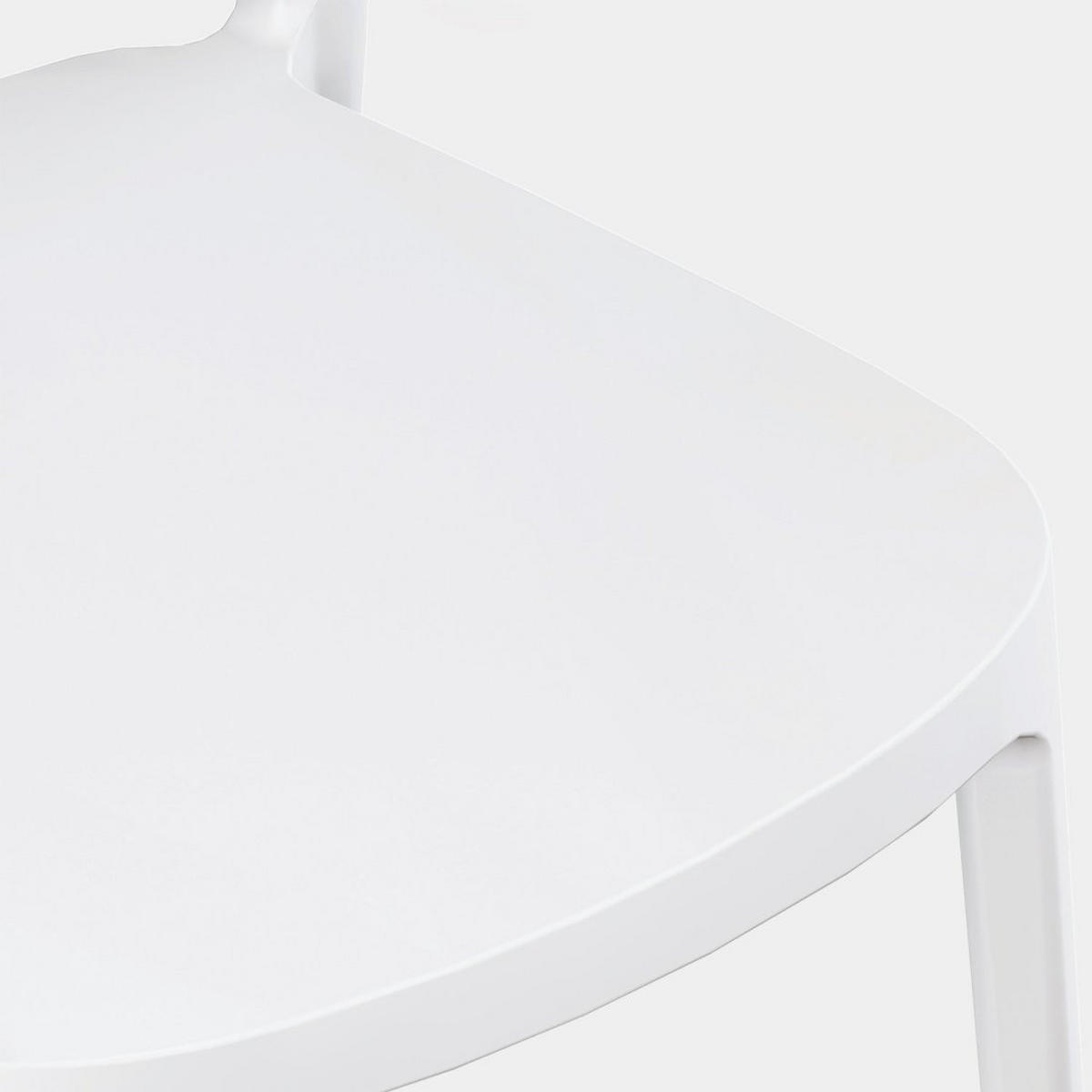 STUHL FÜR DRAUSSEN Edda Weiß 47 cm x 78 cm - Weiß, Kunststoff (47/78/51cm)