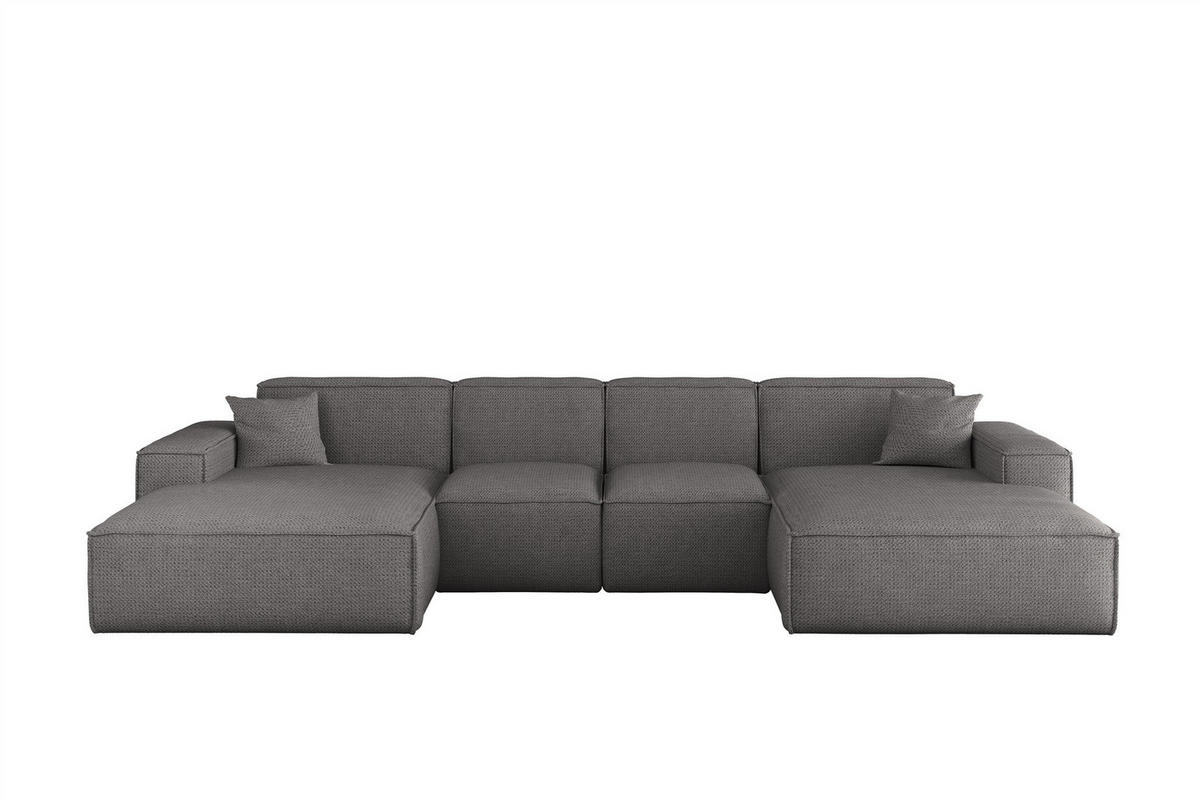 WOHNLANDSCHAFT Celes Premium Xs Artico - Grau, Holzwerkstoff/Textil (342/73/165cm) - Fun Möbel