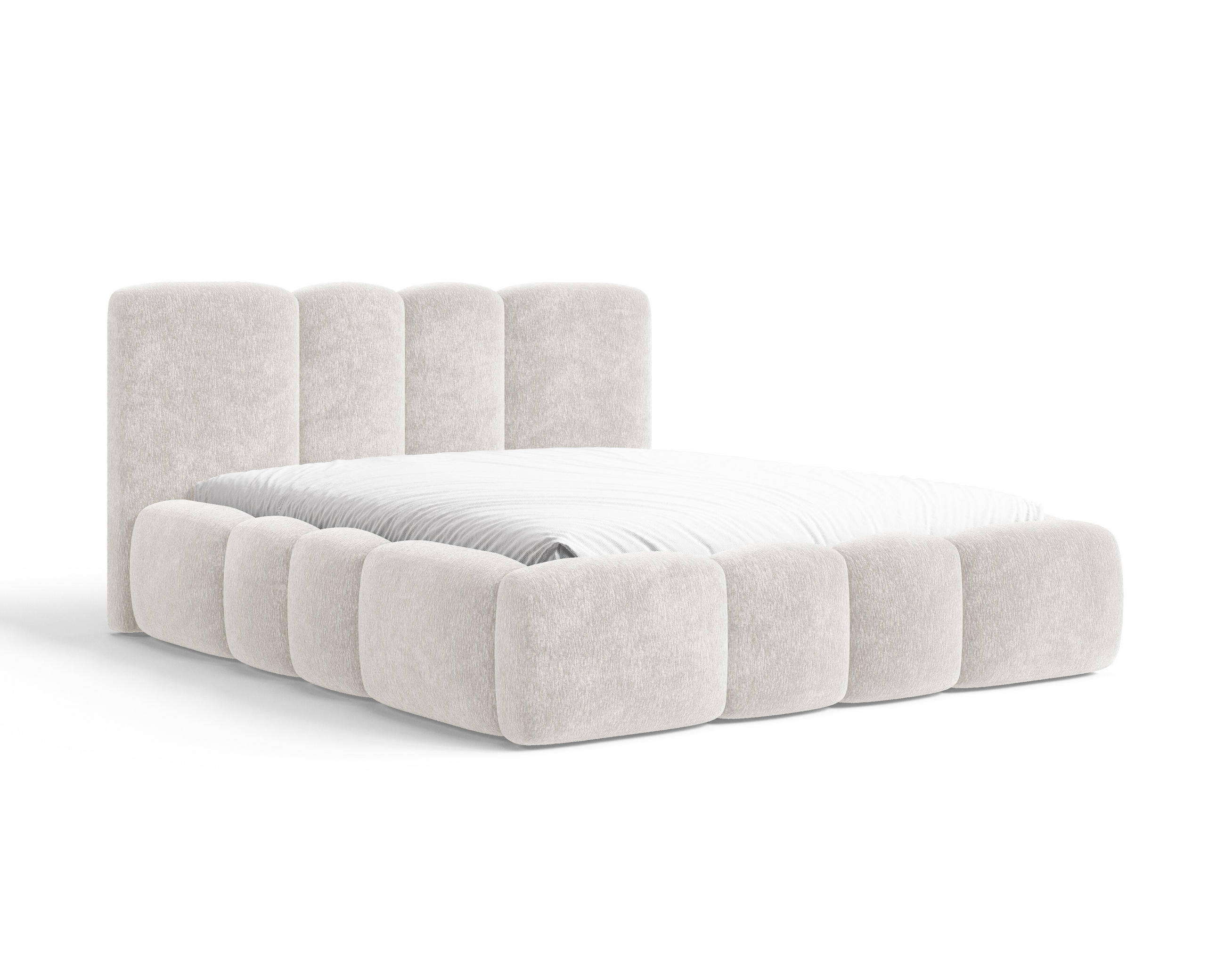 POLSTERBETT 26 - 180x200 cm – Amari – Bett mit Bettkasten und Gepolstertem Kopfteil - Beige, Holz (180/200cm) - ROYAL24_MARKT