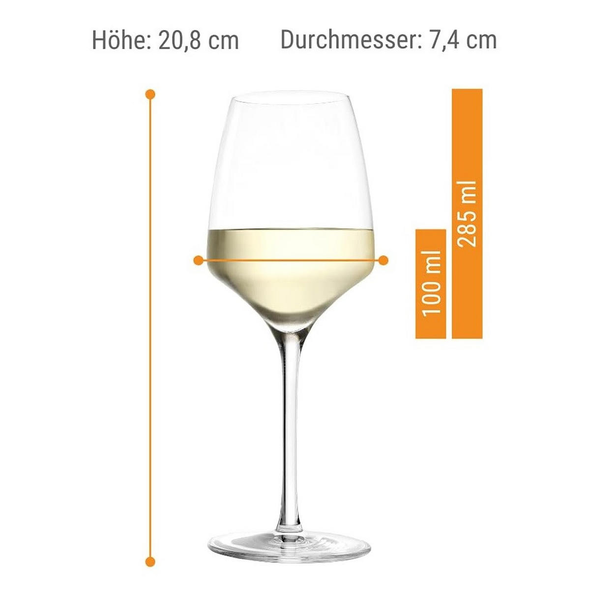 WEISSWEINKELCH Experience 350ml (6 er set) - Transparent, Glas (0.35L) - Stölzle