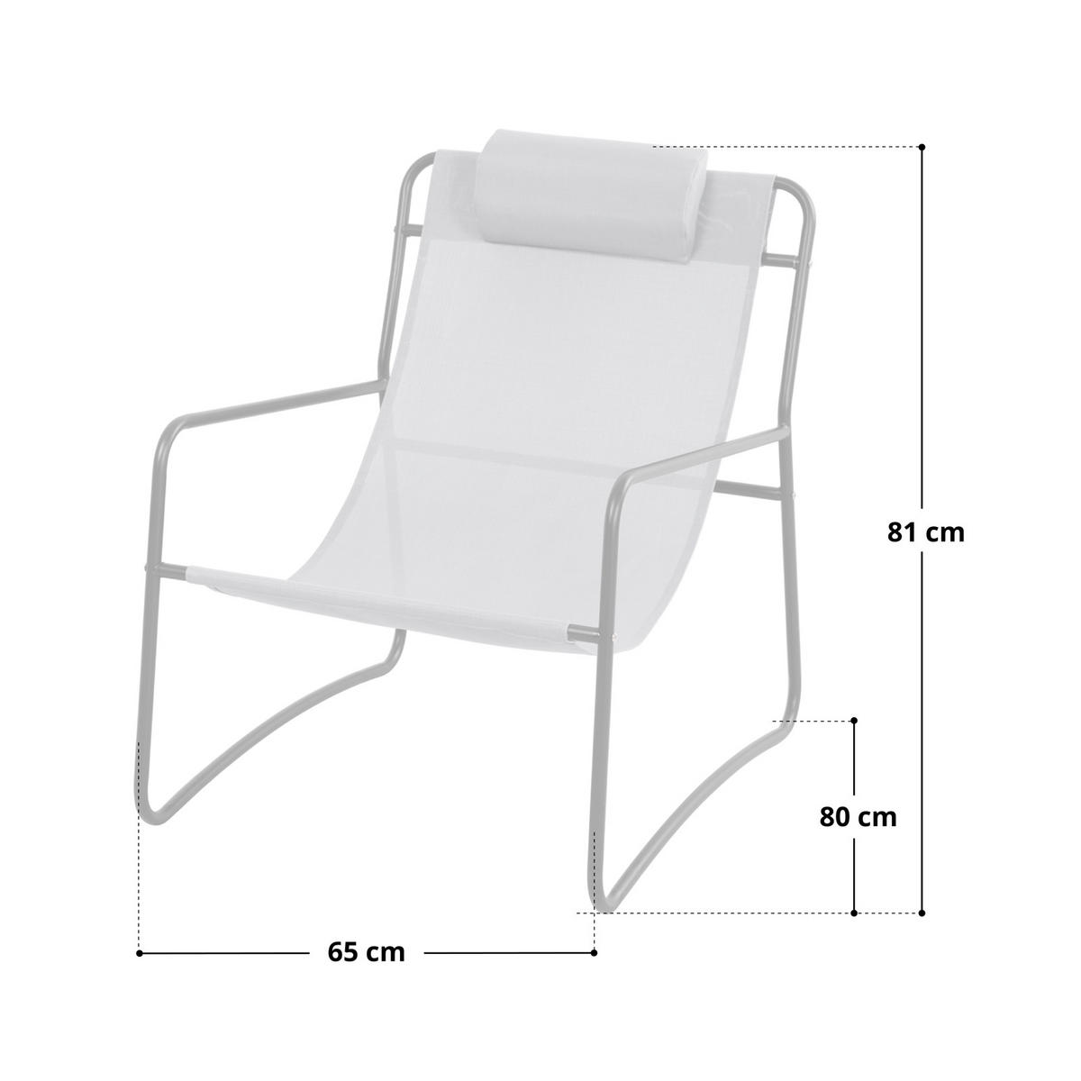 RELAXSESSEL Sveio Dunkelgrau (2er Set) - Dunkelgrau, Metall (65/81/80cm) - SVITA