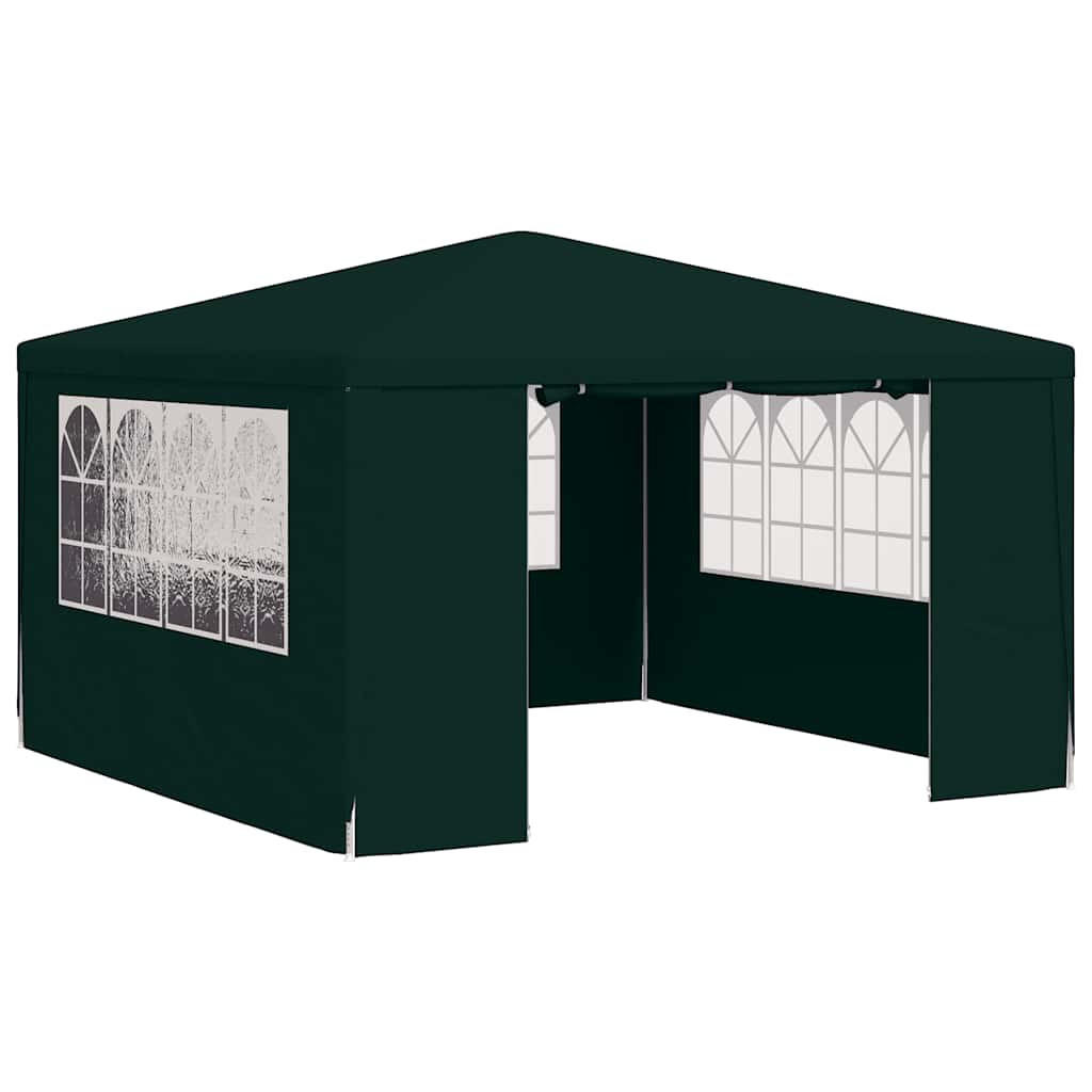 PROFI-PARTYZELT Mit Seitenwänden 4/4 M Grün 90 G/M² - Grün, Kunststoff (400/275/400cm) - vidaXL