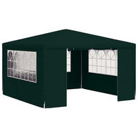 PROFI-PARTYZELT Mit Seitenwänden 4/4 M Grün 90 G/M² - Grün, Kunststoff (400/275/400cm) - vidaXL