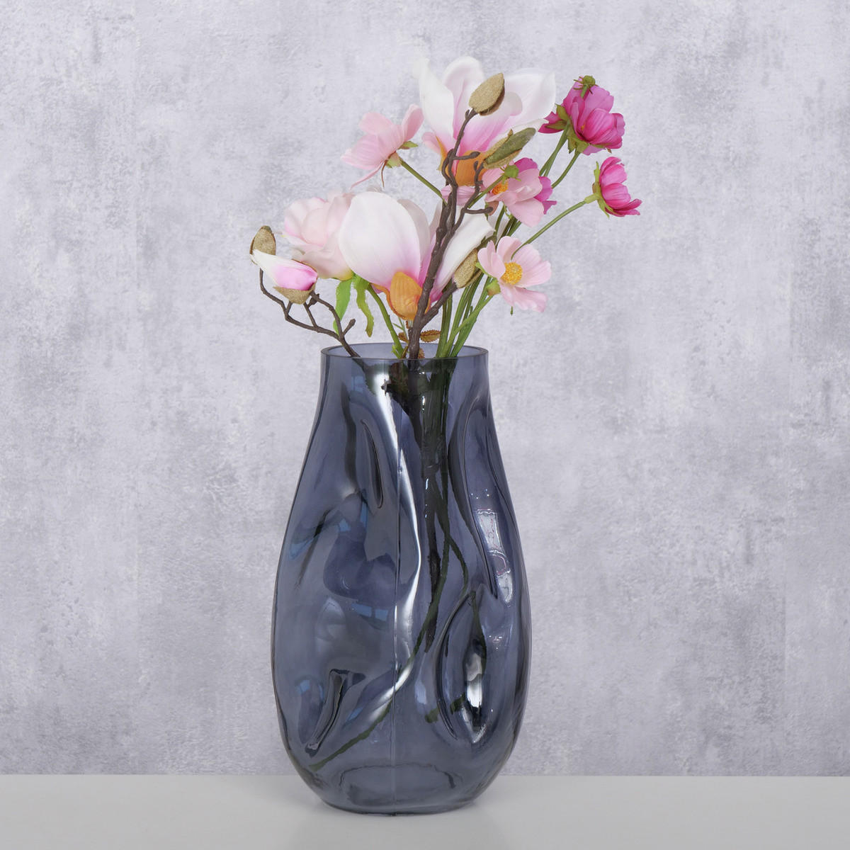VASE Glas Lojin 27,8 cm - Grau, Glas (16/27.8cm) - Boltze Home