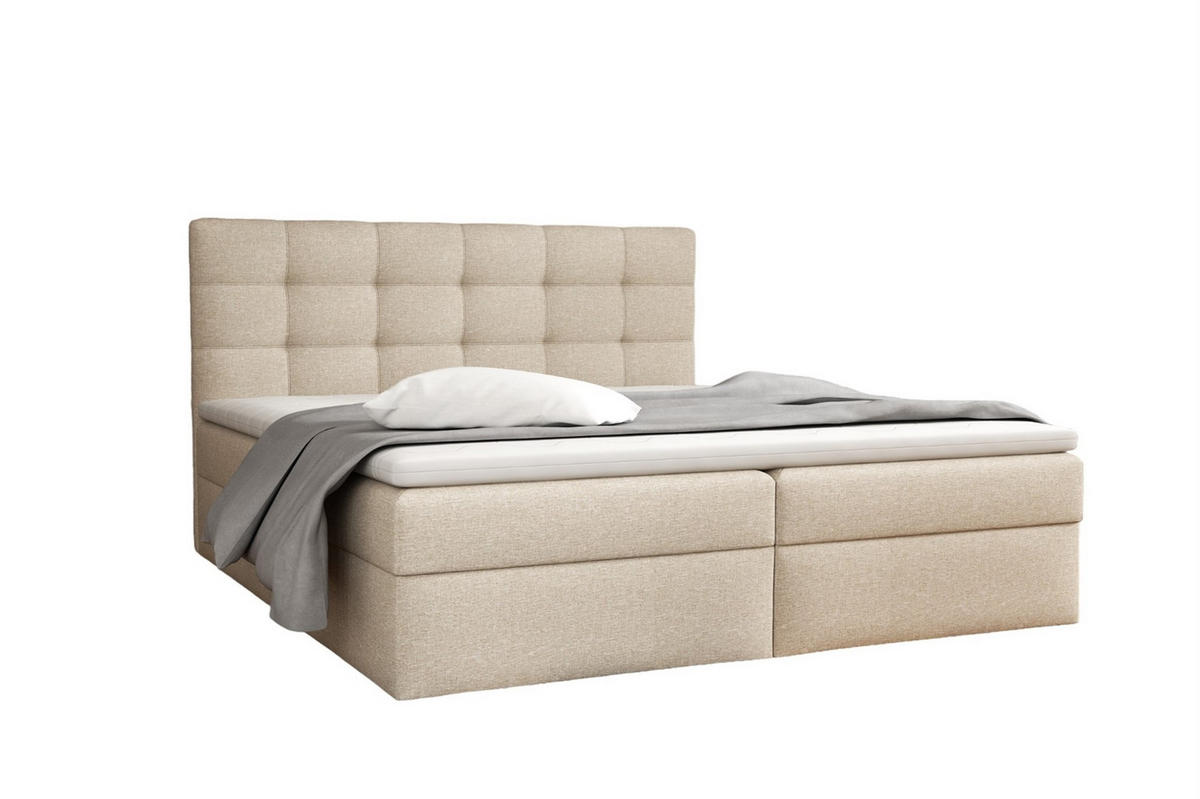 BOXBETT Doriano In Sawana - Beige, Holzwerkstoff/Textil (120/200cm) - Fun Möbel