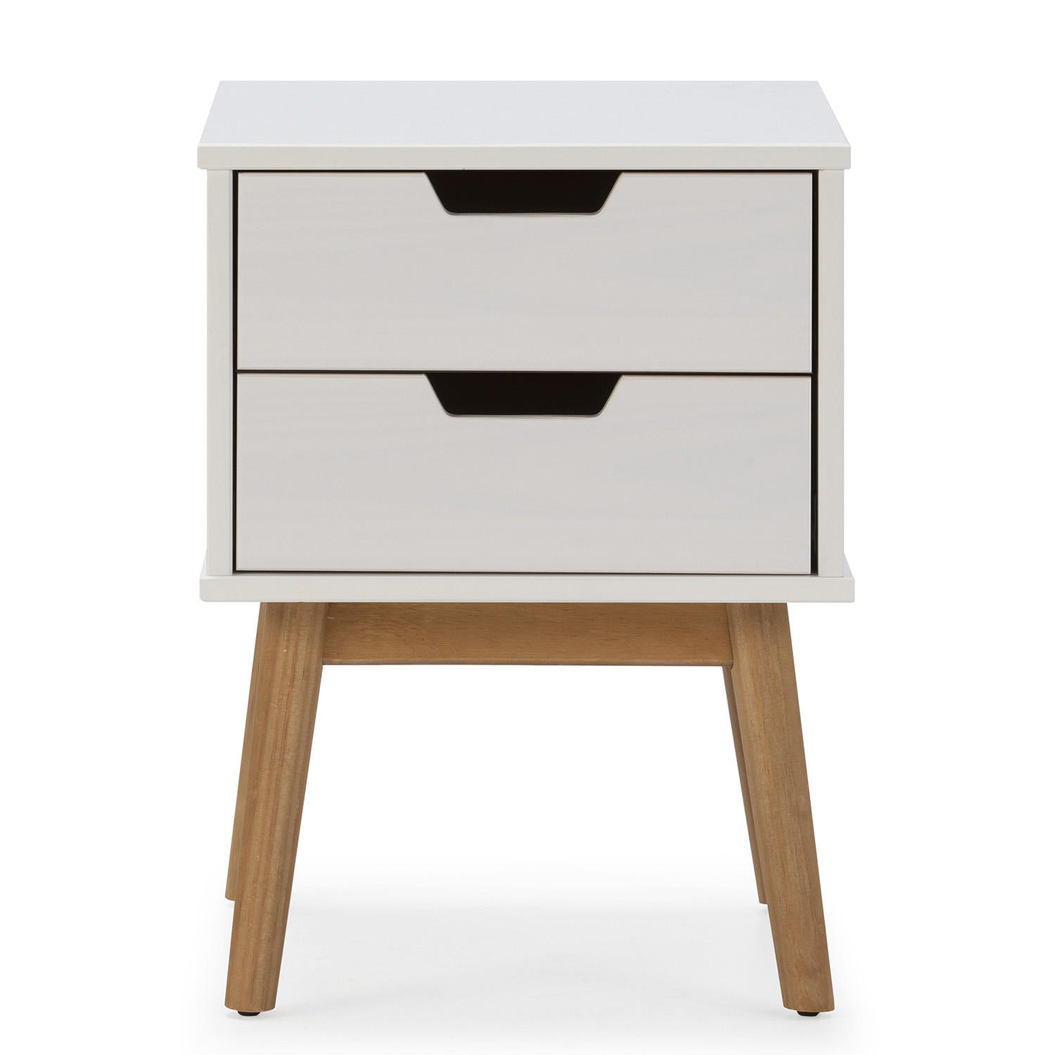 NACHTTISCH Baku 2 weißen Schubladen - Weiß, Holz (40/54/40cm) - VS Venta-stock