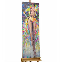 ACRYLBILD HANDGEMALT 40/120 cm - Braun, Holz/Textil (40/120cm) - KUNSTLOFT
