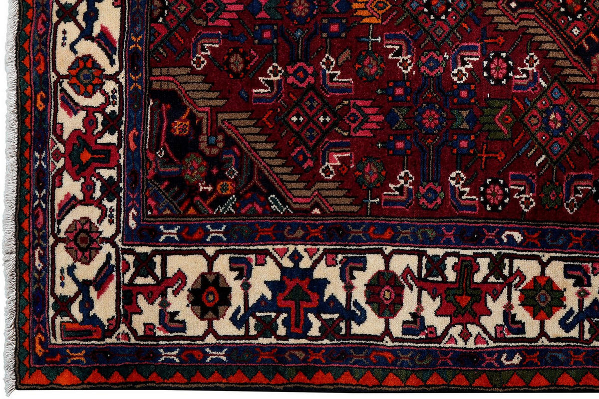 ORIENTTEPPICH handgeknüpft Assadabad Rot 240/139 cm Schurwolle - Rot, Textil (139/240cm) - Looma