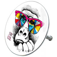 BADEWANNENSTÖPSEL Stay Cool - Weiß, Metall (8/10/10cm) - Sanilo