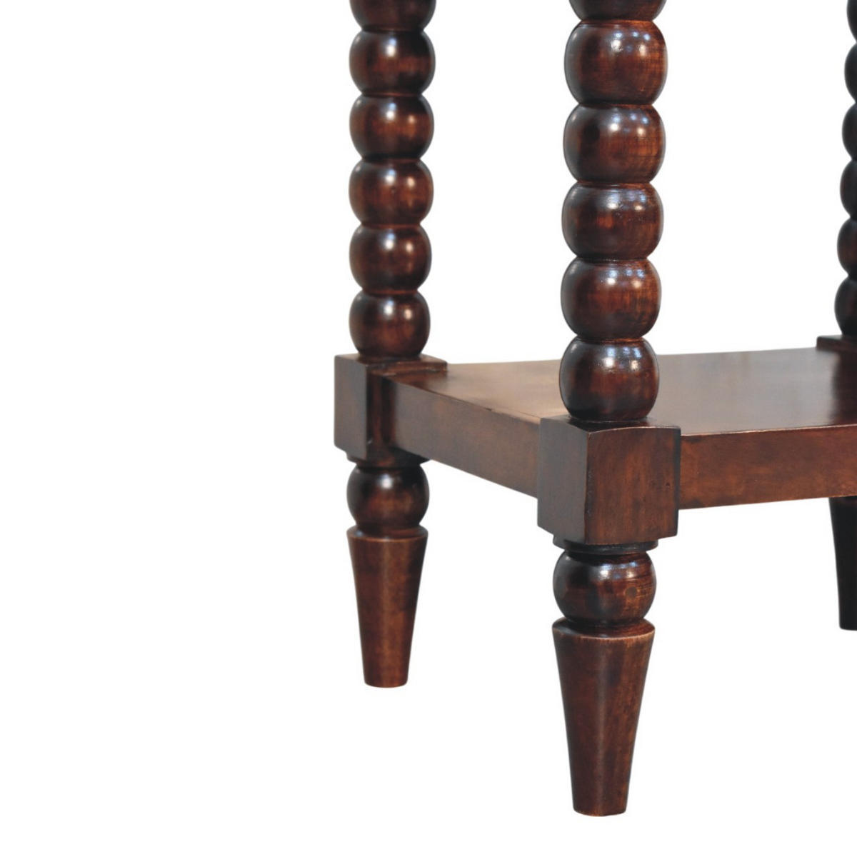 NACHTKASTEN Vienna, 1 Schublade und Offenes Regal, Dunkelbraun - Dunkelbraun/Messingfarben, Holz/Metall (45/60/35cm) - Artisan Furniture