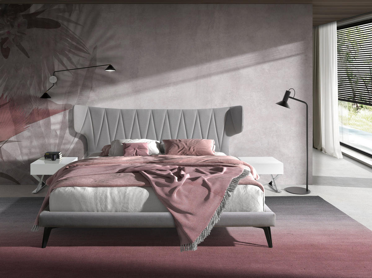 NACHTSCHRANK Nachttisch aus weißem Holz und verchromtem Stahl 50/48/38 cm - Edelstahlfarben/Weiß, Holz/Metall (50/38/48cm) - ANGEL CERDA