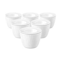 SNACK AND EGG Life Fashion Luxury White ø 6,8 cm 6er Set - Weiß, Keramik (6.8/5.5/6.8cm) - Seltmann Weiden