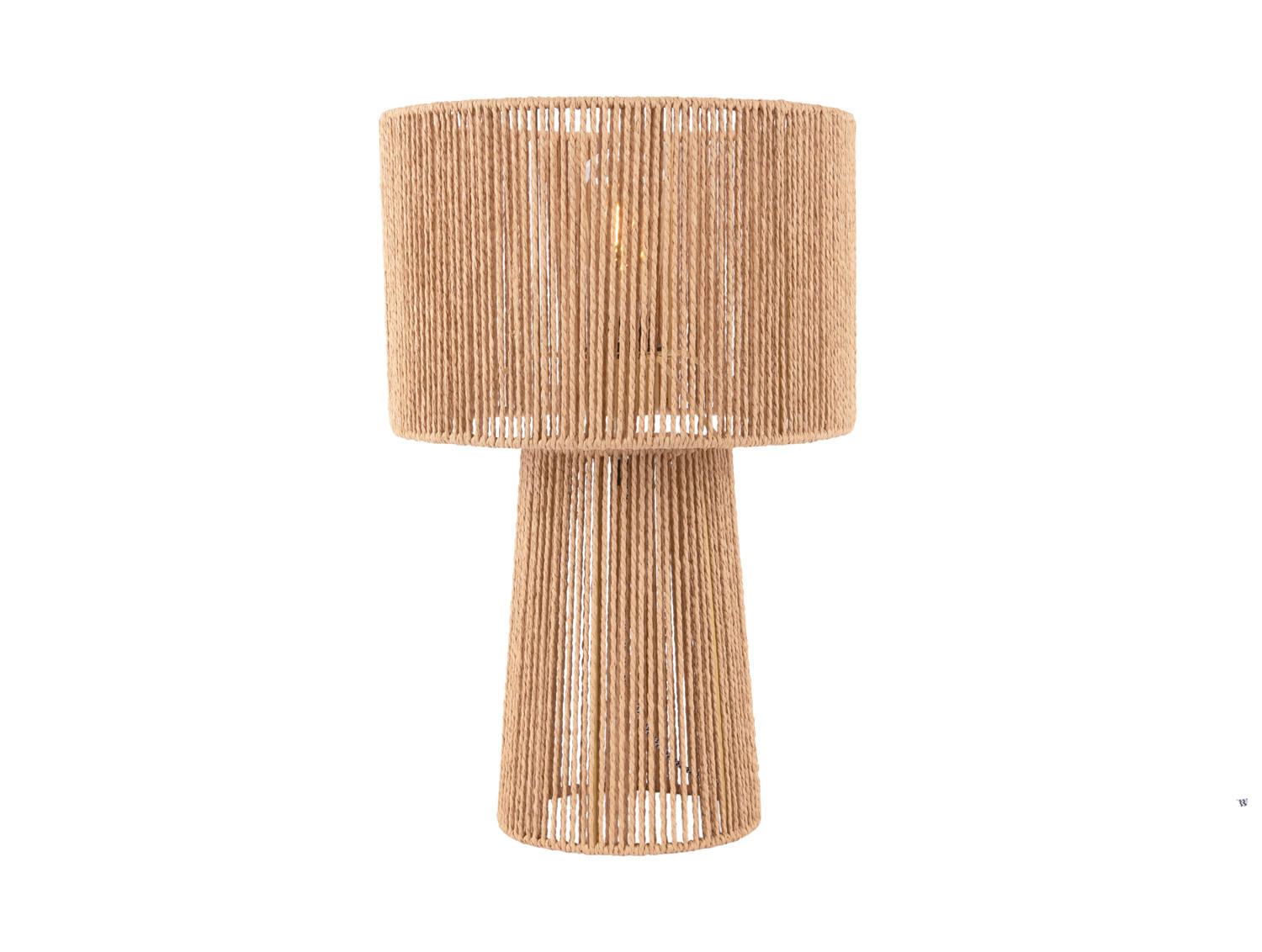 TISCHLAMPE Forma Pin 30/30/47 cm - Beige, Naturmaterialien (30/30/47cm) - Leitmotiv