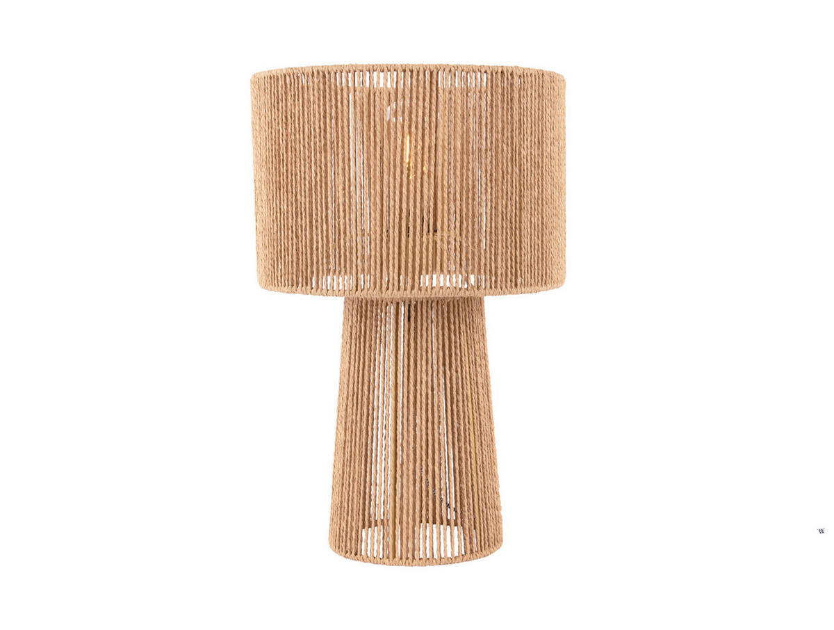 TISCHLAMPE Forma Pin 30/30/47 cm - Beige, Naturmaterialien (30/30/47cm) - Leitmotiv