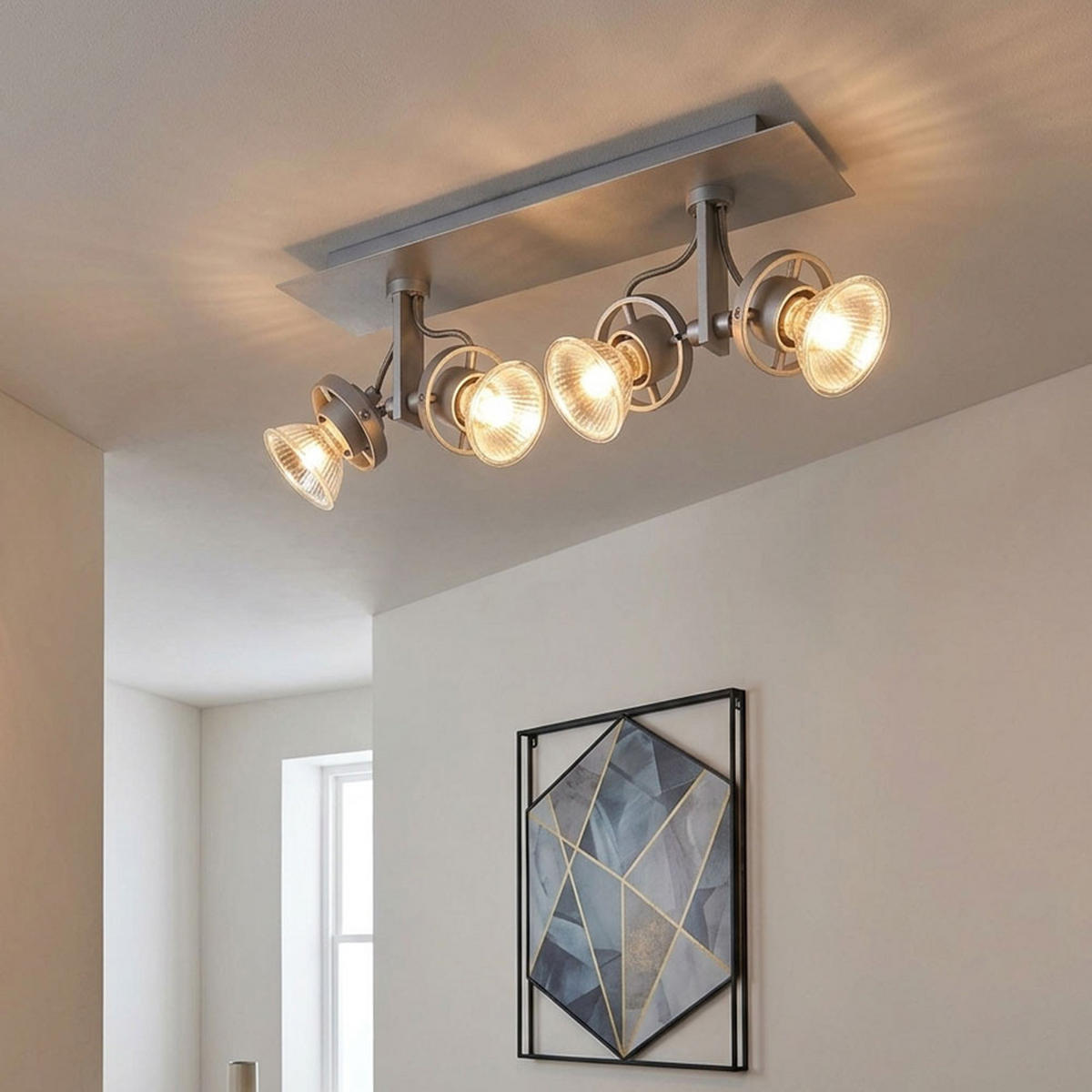 LED DECKENLEUCHTE IMOLA Metall Silber matt - Silberfarben, Metall (32/9/14.5cm) - Brilliant