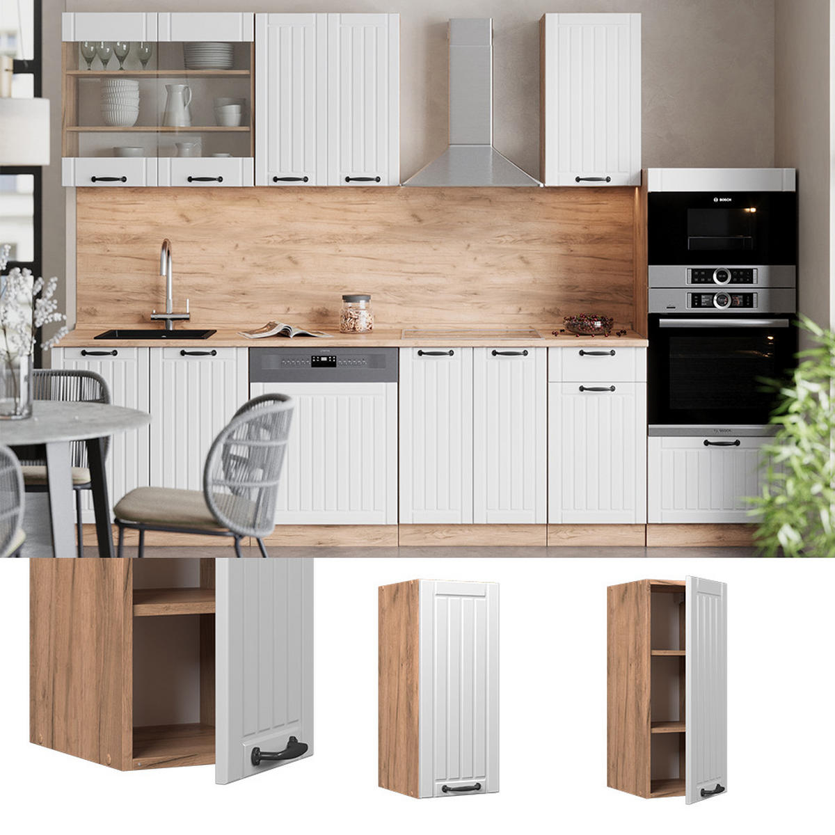 Honigeiche/Weiß, Holzwerkstoff (30/72/34.1cm) - Vicco