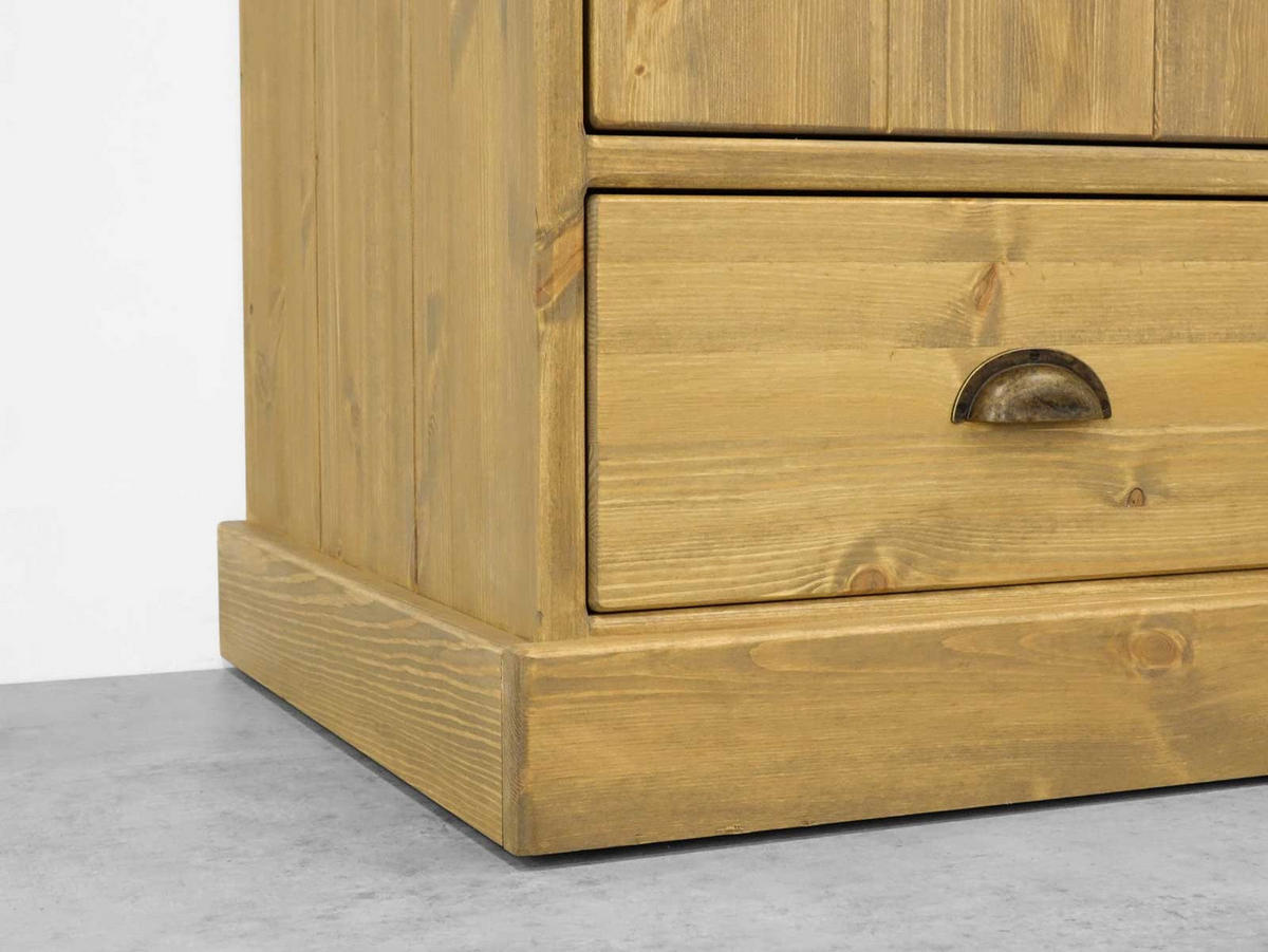 KLEIDERSCHRANK aus Massivholz Dakota - Hellbraun, Holz (105/190/60cm) - Seart