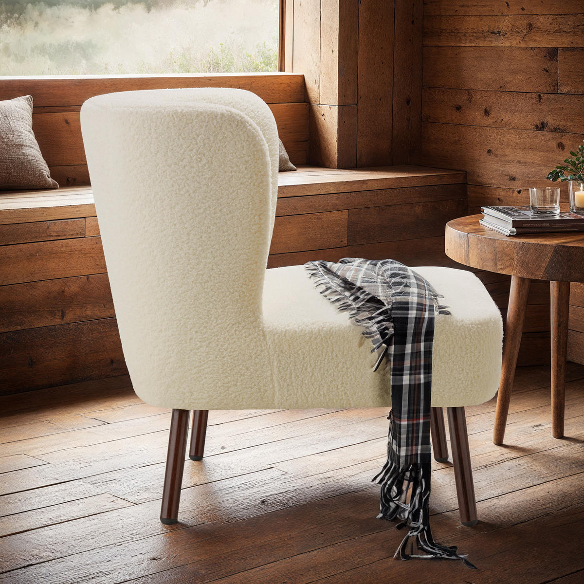 COCKTAILSESSEL Teddy Robina,62 x 73 x 74,weiß - Weiß, Kunststoff (62/74/73cm) - tectake