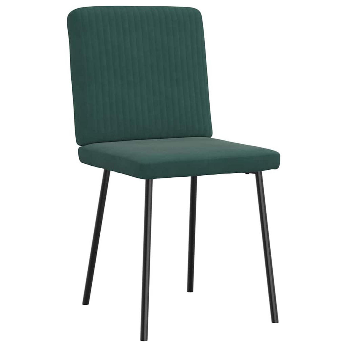 ESSZIMMERSTÜHLE 2 Stk. Dunkelgrün Samt 45*54*83cm - Grün, Metall (45/83/54cm) - ZMH