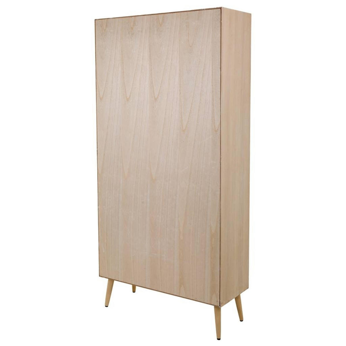 REGAL aus Holz und braunem Netz, 90x37x189 cm - Braun, Holz (90/37/189cm) - Wanderlust