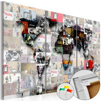 PINNWANDBILDER Bunt 90/60 cm - Multicolor, Naturmaterialien/Textil (90/60cm) - KUNSTLOFT