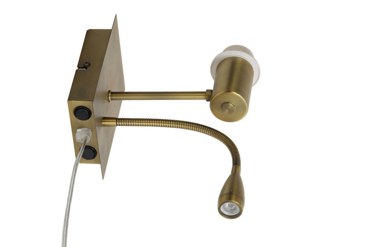 WANDLEUCHTE Regina Bronze 20/11/35 cm - Bronzefarben, Metall (11/35/20cm) - Light & Living