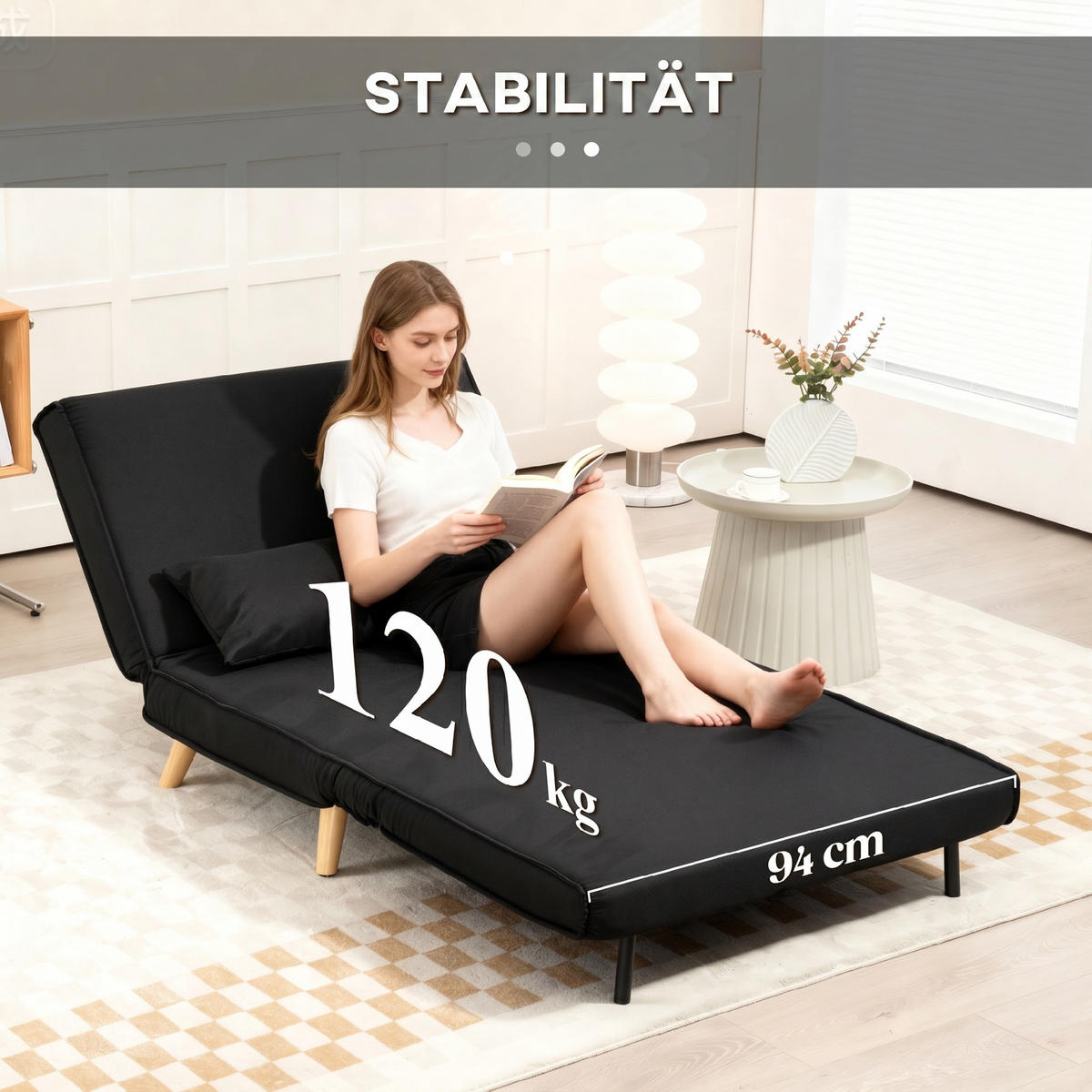 2-SITZER Sofa Schwarz 94.0/78.0/80.0 cm - Schwarz, Textil (78/80/94cm)