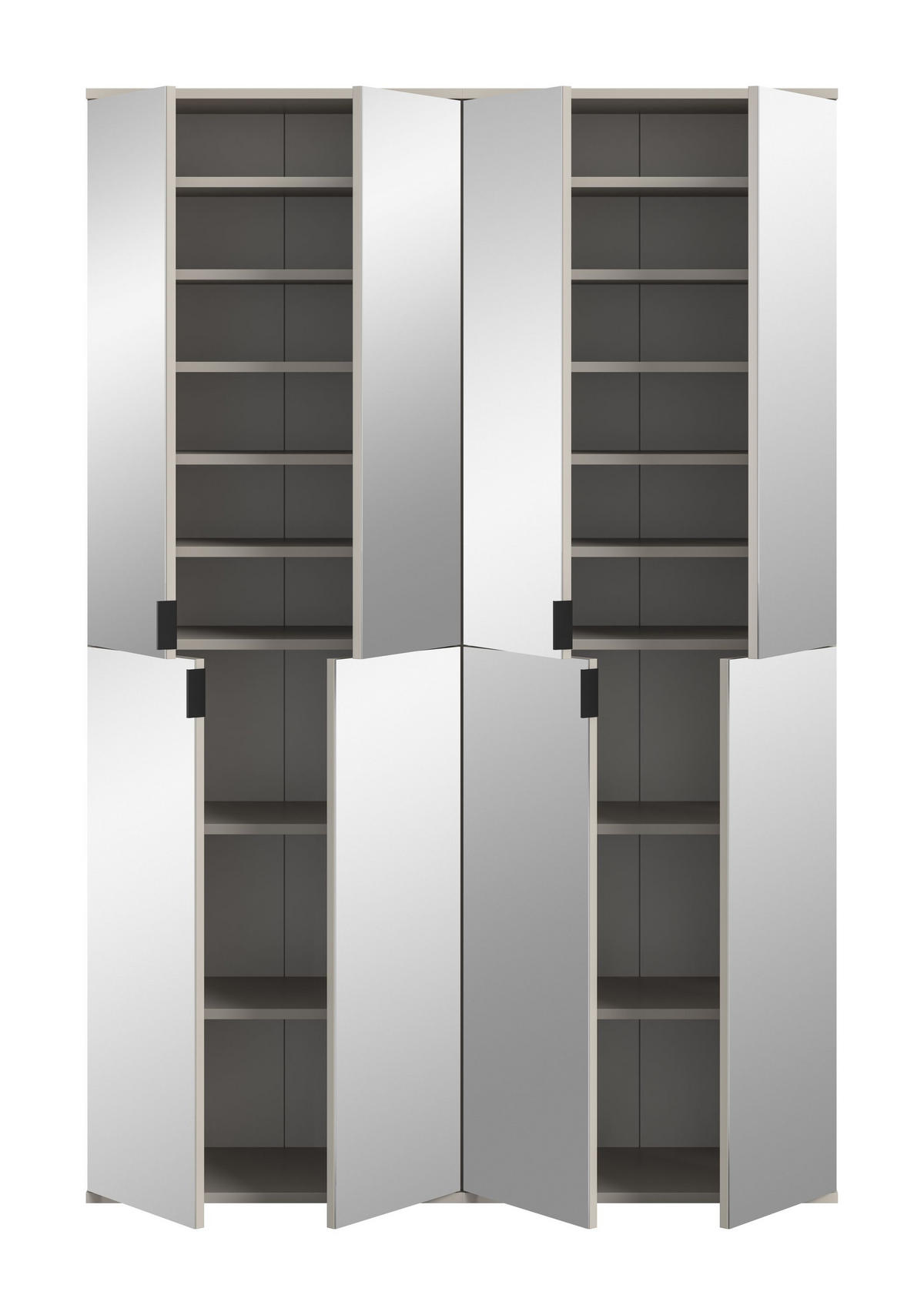 GARDEROBE Nexus (B/H/T: ca. 122/193/34 cm) in Kaschmir/Spiegelglas - Kaschmir, Holzwerkstoff (122/193/34cm)