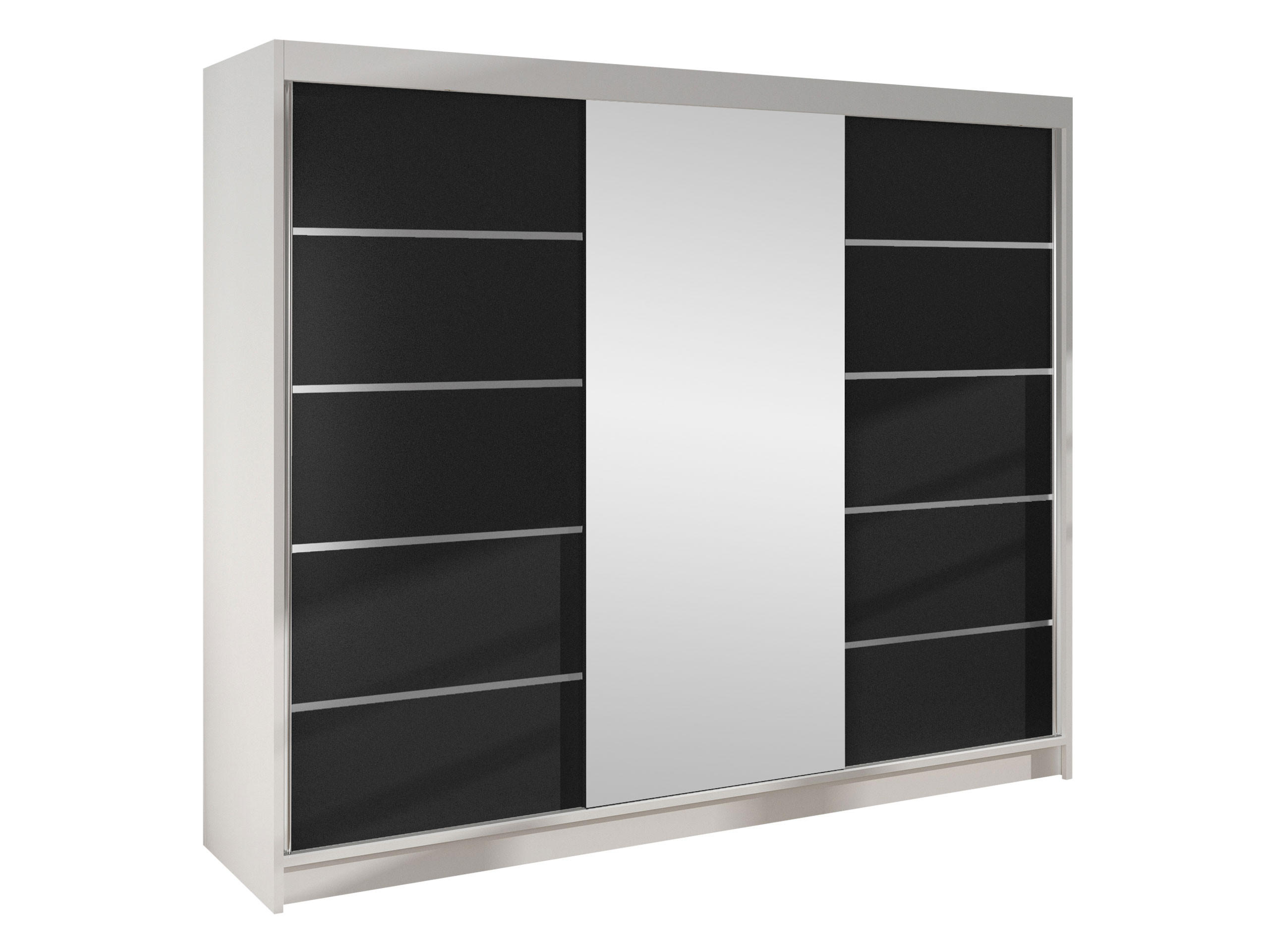 SCHWEBETÜRENSCHRANK Derby VI - Klar, Holzwerkstoff/Metall (200/215/58cm) - MIRJAN24