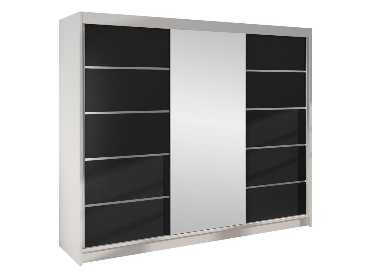 SCHWEBETÜRENSCHRANK Derby VI - Klar, Holzwerkstoff/Metall (200/215/58cm) - MIRJAN24