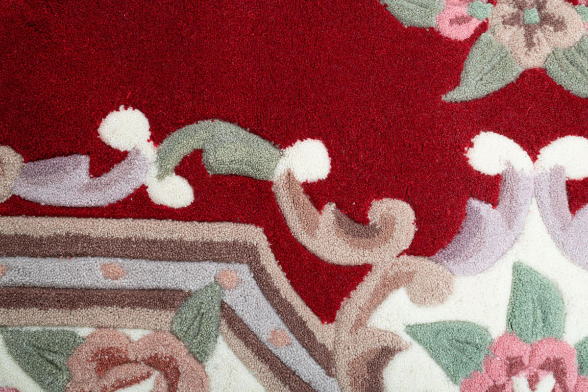 HANDTUFTTEPPICH Ming 70x140 cm - Rot, Textil (70/140cm) - THEKO