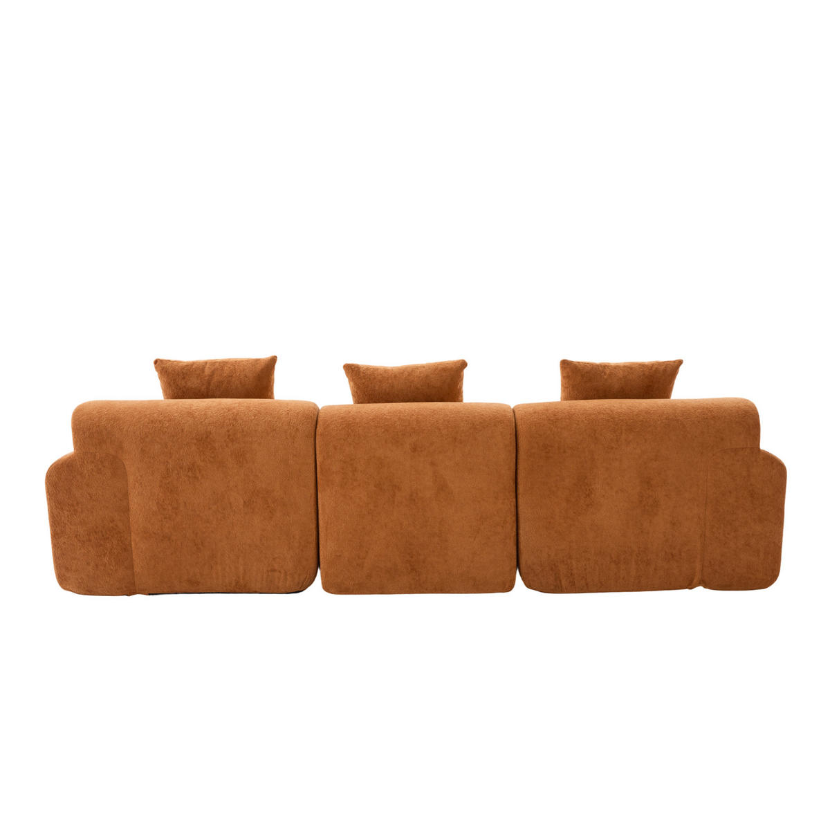 ECKSOFA 268/102/78 cm ohne Montage, modular mit Memory-Schaum und Kordstoffbezug, Orange - Orange, Textil (97/100cm) - Redom