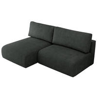 ECKSCHLAFSOFA VIVO L Dunkelgrau Struktur - links - Dunkelgrau/Schwarz, Kunststoff/Textil (223/150cm) - MKS