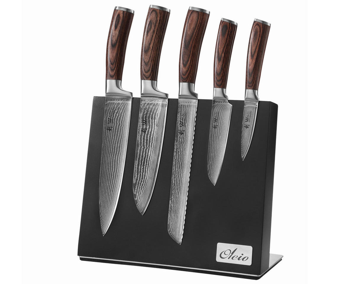 MAGNETISCHER MESSERHALTER - Schwarz, Holz (24/10.5/27.5cm) - Oleio